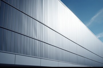 Poster - A picture of a building with a clock on the side. This image can be used to depict the passage of time or to illustrate punctuality and timeliness