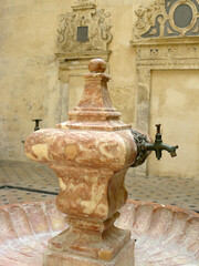 Wall Mural - Seville (Spain). Fountain in the courtyard of the Cabildo inside the Cathedral of Sevilaa