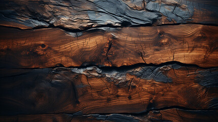 Poster - Wooden bark dark texture.