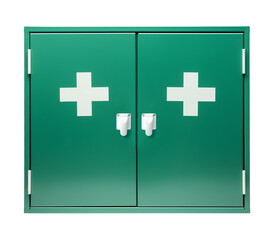 Green First Aid Cabinet Isolated on Transparent Background
