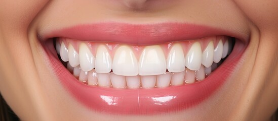 Poster - Correcting gummy smiles and applying ceramic veneers for a smile transformation Copy space image Place for adding text or design