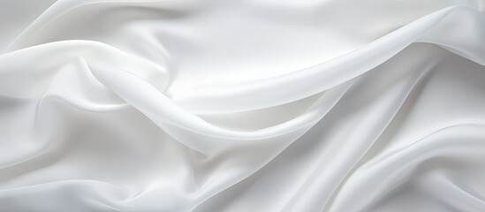 Poster - Crumpled white fabric texture Copy space image Place for adding text or design