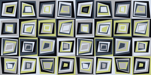 Leinwandbilder - Abstract colored tiles made of curved tiles inside. Seamless pattern for wallpaper and print surfaces.
