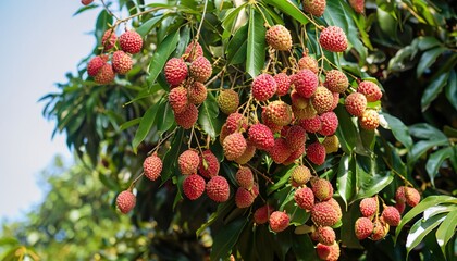 Poster - Lychee tree full of Lychee