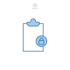 Fototapete - Document with Lock. Data security lock Icon symbol vector illustration isolated on white background