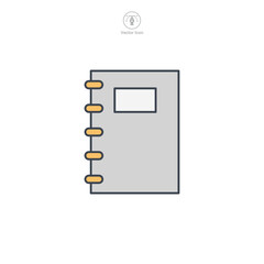 Fototapete - Binder Icon symbol vector illustration isolated on white background