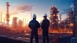 © AUNTYANN STUDIO - Engineers working at petrochemical and oil refinery plants