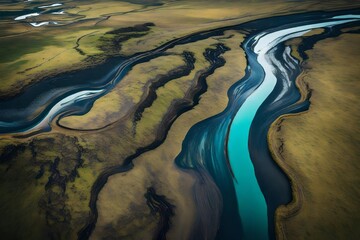  aerial view of the river