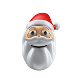 Fototapeta  - Emoji 3D Papai Noel com Gorro de Natal