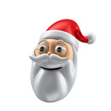 Fototapeta  - Emoji 3D Papai Noel com Gorro de Natal