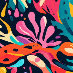 Naklejka na meble Colorful elegant abstract swirl background psychedelic graffiti funky digital wall paper 