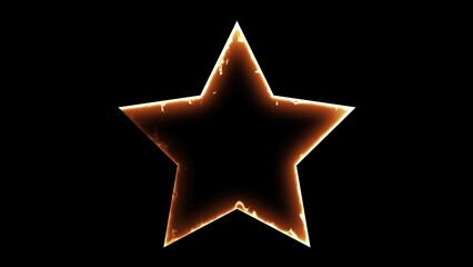 Poster - Abstract star fire frame. Computer generated 3d render