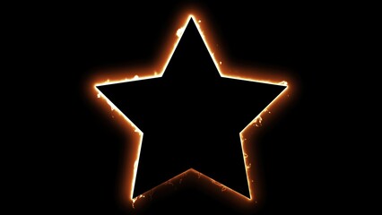 Poster - Abstract star fire frame. Computer generated 3d render