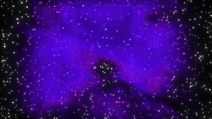 Poster - Abstract colorful nebula with stars. Computer generated 3d render