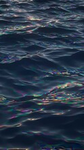 3d vertical video, calm ocean waves, deep sea, windy lake, water surface, natural harmony
