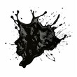 Isolated Black color ink splat on a white background in high resolution, ideal for adding artistic flair to your designs. ai generative