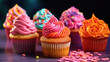These colorful gourmet cupcakes look too good to eat