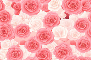 Wall Mural - Mothers day Easter or spring flower background with a seamless repeat and fully tileable display of flowers