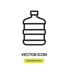Poster - Gallon icon vector. Linear-style sign for mobile concept and web design. Gallon symbol illustration. Pixel vector graphics - Vector.	