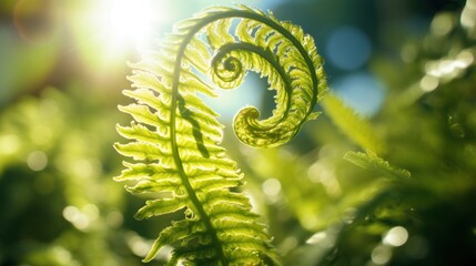 Sticker -  a close up of a green plant with the sun shining through the leaves and the sun shining down on the leaves and the sun shining through the leaves of the leaves.