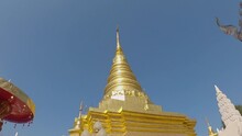 Main Pagoda At Wat Phra That Chae Haeng,Nan,Thailand