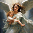 © Dar1930 - A guardian angel protecting children. AI generativ.