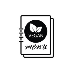 Wall Mural - Vegetarian menu icon vegan food vector 