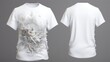 Create an image of a white T-shirt that exudes a sense of purity and elegance.