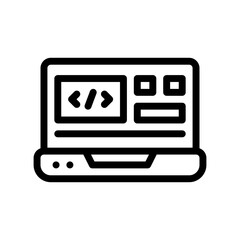 web development line icon