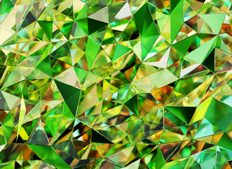 Poster - Luxury Abstract Realistic Green Texture Reflection Close Up Background 3D rendering