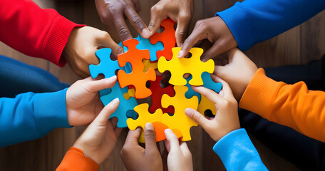 hand puzzles, Business teamwork, Solving Jigsaw Puzzle, Business solutions, Medical Team, harmony among group, Team building, assembling jigsaw puzzle