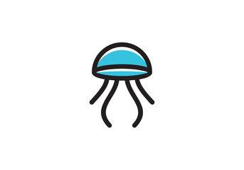 Wall Mural - simple jellyfish logo icon designs vector