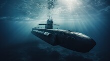 Submarine In Arctic Waters
