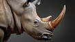 African white Rhinoceros or Rhino or Ceratotherium simum also Square lipped Rhinoceros generative ai