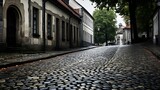 Fototapeta Uliczki - Old cobblestone streets in a historic district