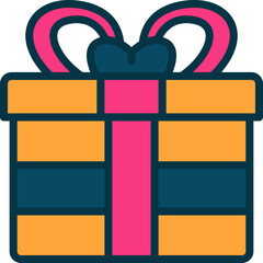 Poster - gift icon. vector filled color icon for your website, mobile, presentation, and logo design.