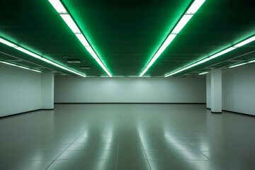 Wall Mural - Green Empty Space. AI generative