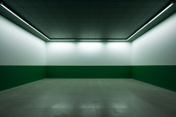 Wall Mural - Green Empty Space. AI generative