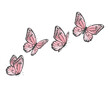 pink buterfly flock positive quote
