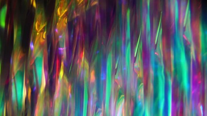 Shimmer and shine neon background. The light passes through the facets of a crystal and creates sparkling highlights