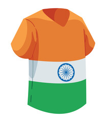 Canvas Print - republic day india shirt with flag