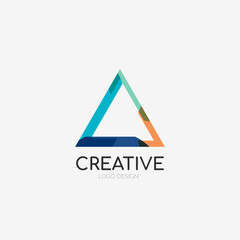 Aufkleber - Triangle abstract logo, business emblem icon