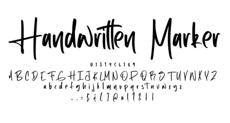 handwritten marker font Best Alphabet Alphabet Brush Script Logotype Font lettering handwritten