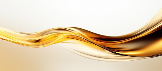 Canvas Print - Sleek oil wave on light background.