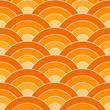 Orange shade of Japanese wave pattern background. Japanese seamless pattern vector. Waves background illustration. for clothing, wrapping paper, backdrop, background, gift card.