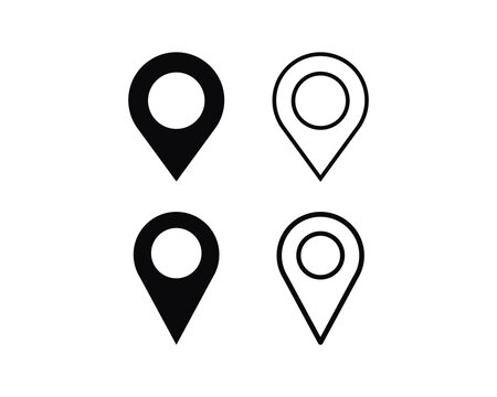 Location pointer icon vector symbol design illustration.