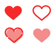 © ateliertomomi - 赤いハートのアイコンセット