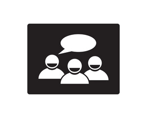 Group message speaking icon vector design illustration