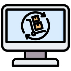 Poster - E Procurement Outline Color Icon