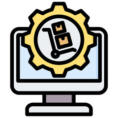 Poster - Procurement Software Outline Color Icon